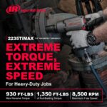 Ingersoll Rand 2235TiMAX Llave de impacto neumática de 1/2 pulgada con salida de par de hasta 1,350 pies-libras
