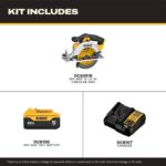 DEWALT DCS391P1 Kit de sierra circular con batería de iones de litio 20V MAX