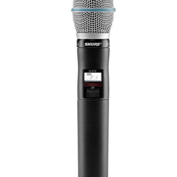 Shure Transmisor de mano QLXD2/B87A con cápsula de micrófono vocal BETA 87A - para uso con sistemas de micrófono inalámb