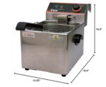 Winco EFS-16 Freidora eléctrica de cubierta, simple