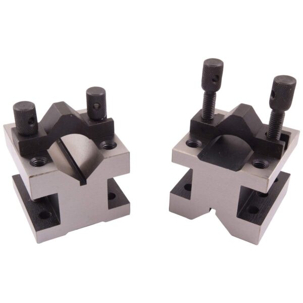 HHIP 3402-0003, 4-1/8 L X 4-1/8 W X 3-1/16 H Precisión V-Block & CLAMP Set
