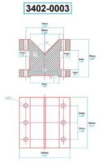 HHIP 3402-0003, 4-1/8 L X 4-1/8 W X 3-1/16 H Precisión V-Block & CLAMP Set