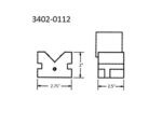 HHIP 3402-0112 Juego de abrazaderas y bloques en V multiuso, gris, 2.5 x 2.75 x 2 pulgadas
