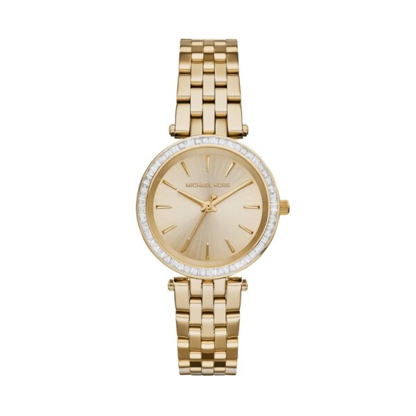 Reloj Michael Kors Darci MK3365 Acero Inoxidable Tono Dorado Cristal Mineral Caja 40 milímetros