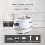 CUCKOO Arrocera de alta presión de 6 tazas sin cocer / 12 tazas cocidas con tecnología de calentamiento por inducción, a