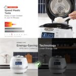 CUCKOO Arrocera de alta presión de 6 tazas sin cocer / 12 tazas cocidas con tecnología de calentamiento por inducción, a