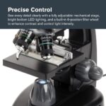 Celestron – Microscopio digital LCD TetraView – Pantalla de 4.3" – Cámara de 5MP – Aumento de 40x–1600x – Cabezal girato