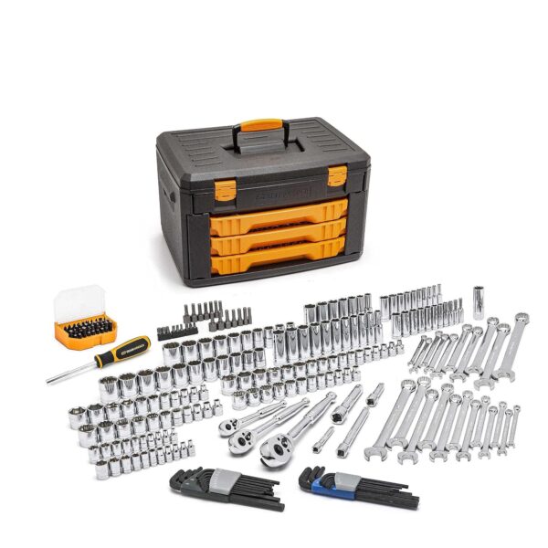 Juego de Herramientas Mecánicas GEARWRENCH 80940 219 Piezas Caja de Almacenamiento de 3 Cajones