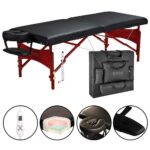 Mesa de Masaje Portátil Master Massage Roma Therma Top Modelo 25234 30 Pulgadas de Ancho Negro con Sistema de Calefacció