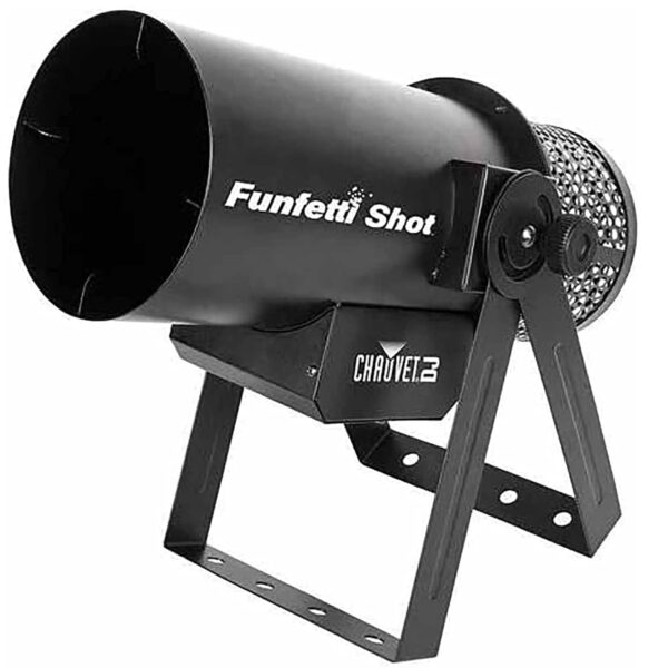 CHAUVET DJ FunFetti Shot Lanzador de confeti profesional con control remoto inalámbrico para conciertos, fiestas y event