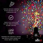 CHAUVET DJ FunFetti Shot Lanzador de confeti profesional con control remoto inalámbrico para conciertos, fiestas y event