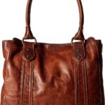 Bolso Tote Frye Melissa DB138 de Piel Coñac con Cierre de Broche Magnético