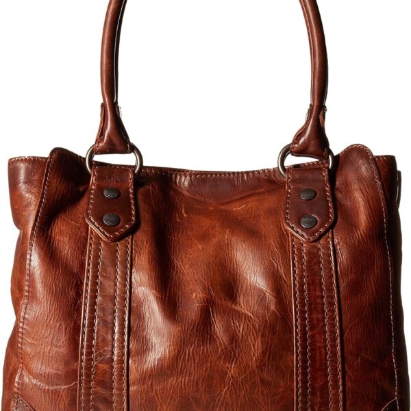 Bolso Tote Frye Melissa DB138 de Piel Coñac con Cierre de Broche Magnético