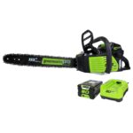 Motosierra Inalámbrica Greenworks GCS80421 80V 18 Pulgadas Sin Escobillas Batería 2.0 Ah y Cargador Rápido