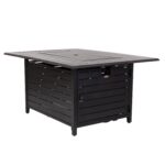 Mesa Convertible para Fogata de Gas Fire Sense Longmont 61898 55000 BTU Aluminio Acabado Bronce Antiguo Rectangular 48 P