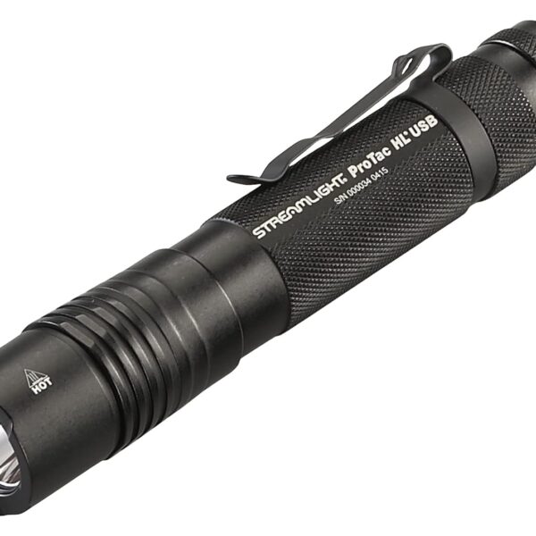 Streamlight 88052 ProTac HL – Linterna táctica profesional USB de 1,000 lúmenes, recargable por USB, con cable USB y fun