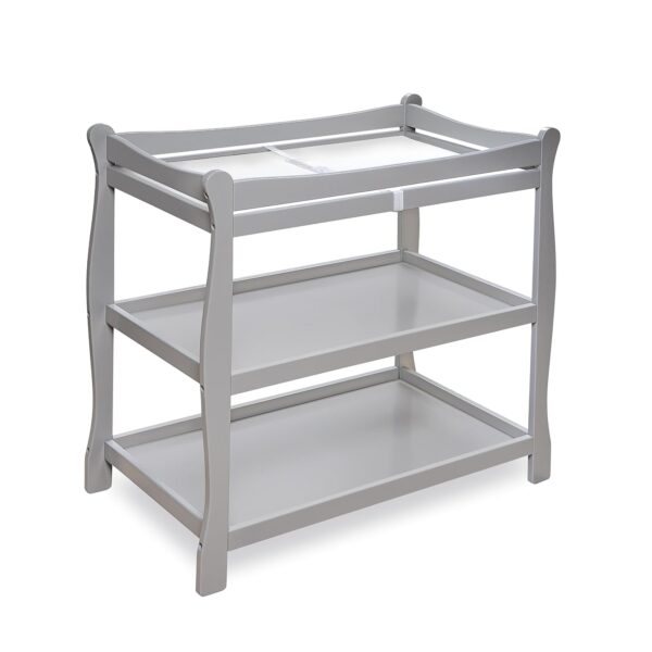 Mesa Cambiador de Bebé Badger Basket 22366 Estilo Trineo Gris 37.5 x 19 x 37.5 pulgadas