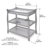 Mesa Cambiador de Bebé Badger Basket 22366 Estilo Trineo Gris 37.5 x 19 x 37.5 pulgadas