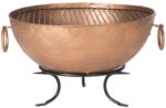 Fogonero Safavieh Bangkok PIT1005A Cobre y Negro Hierro Fundido Redondo 32 pulgadas