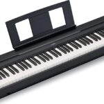 Yamaha P45B - Teclado de piano digital portátil de 88 teclas con reposapiés, interruptor de pie de sustain, altavoces in