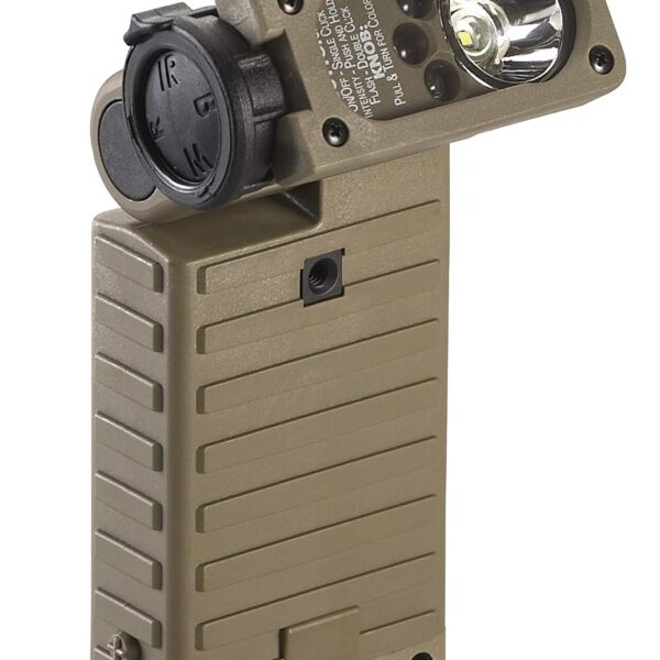 Streamlight 14031 Sidewinder - Linterna militar impermeable LED de 55 lúmenes con (2) pilas alcalinas AA y montaje en E