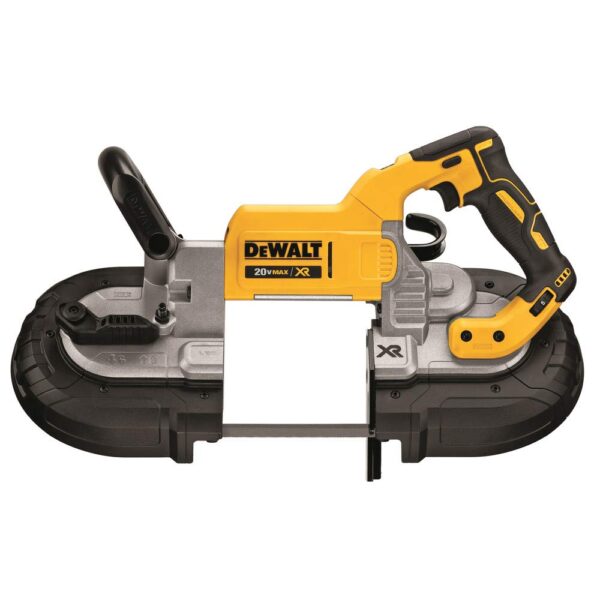 DEWALT Sierra de Banda 20V MAX, Capacidad de Corte de 5", Ganchos de Suspensión Integrados, Portátil, Para Cortes Profun