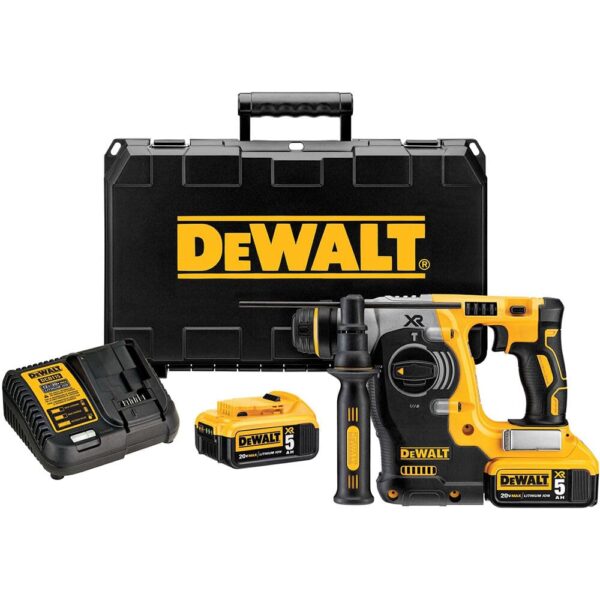 DeWalt dch273p2 20V Max – Martillo perforador SDS con baterías 5 Ah sin escobillas.