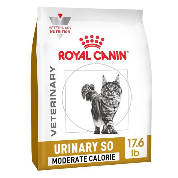 Alimento Seco para Gatos Royal Canin Veterinary Diet Feline Urinary SO Moderate Calorie Bolsa 17.6 Libras