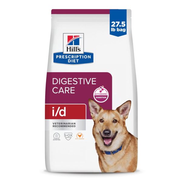 Alimento Seco para Perros Hill's Prescription Diet i/d Digestive Care Sabor Pollo Bolsa 27.5 Libras