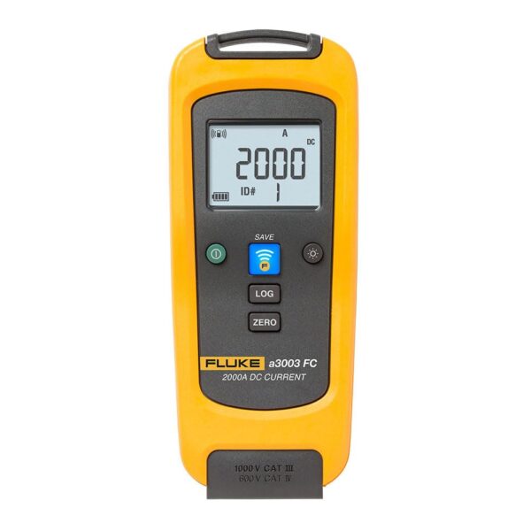 Fluke A3003FC Medidor de abrazadera de CC inalámbrico de 2000 amperios
