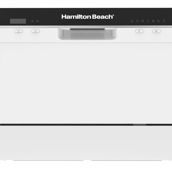 HAMILTON BEACH Lavavajillas de encimera, 6 lugares, portátil, blanco