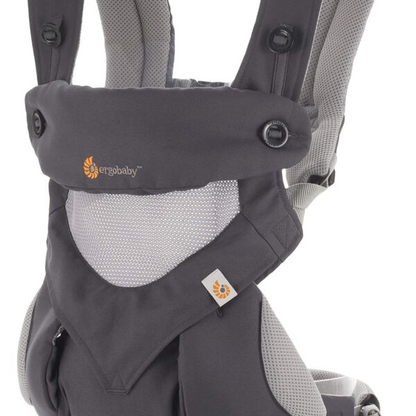Mochila Portabebés Ergobaby 360 BC360PBLKGRY Gris Carbón Malla de Aire Fresco Talla Única
