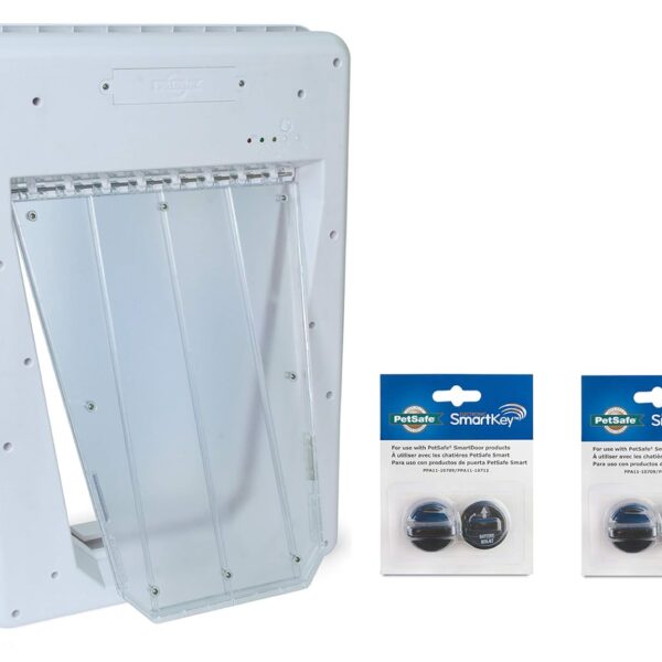Puerta Electrónica para Mascotas PetSafe SmartDoor Blanco Grande con SmartKey Adicional