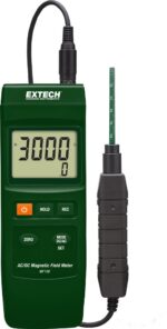 Extech MF100 - Medidor de campo magnético AC/DC - Sensor de efecto Hall con compensación automática de temperatura