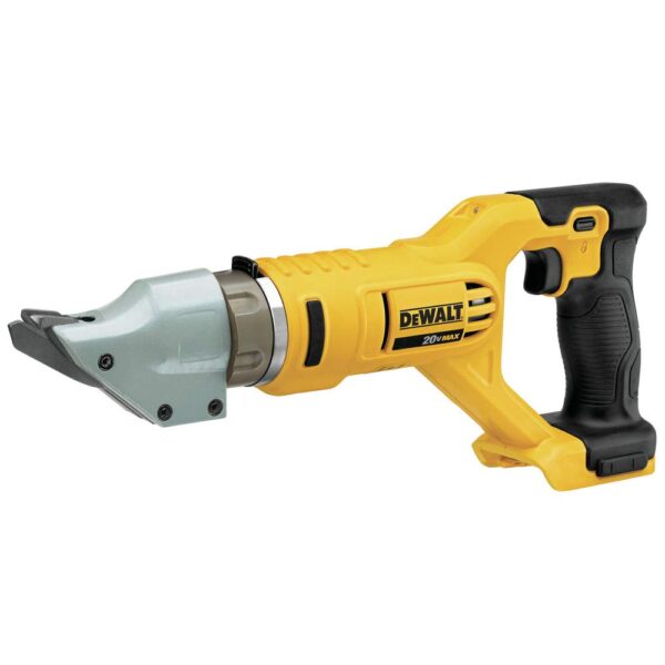 DEWALT 20V MAX - Tijera/Cortadora de Metal Inalámbrica, 360 Grados de Cabeza Pivotante, Corta Material de 14GA, Solo Her