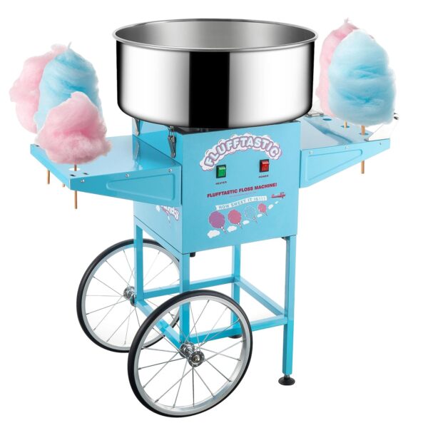Máquina para hacer algodón de azúcar, eléctrica, para la mesa, Great Northern Popcorn Company Flufftastic, azul claro, M