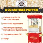 Superior Popcorn Company 4650 SPC Movie Night - Máquina completa de palomitas de maíz, 8 onzas, rojo floral