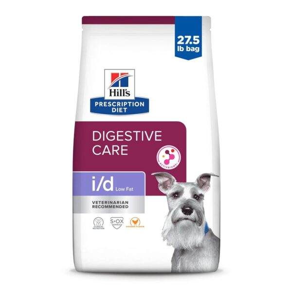 Alimento Seco para Perros Hill's Prescription Diet i/d Bajo en Grasa Sabor Pollo Bolsa 27.5 Libras