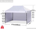 Tienda de Campaña con Toldo ABCCANOPY package01 10 x 15 Pies Paredes Laterales Extraíbles Color Blanco