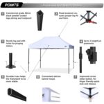 Tienda de Campaña con Toldo ABCCANOPY package01 10 x 15 Pies Paredes Laterales Extraíbles Color Blanco