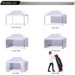 Tienda de Campaña con Toldo ABCCANOPY package01 10 x 15 Pies Paredes Laterales Extraíbles Color Blanco