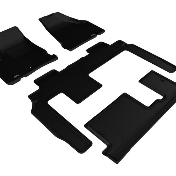 Juego de Tapetes 3D MAXpider L1CH06001509 para Chevrolet Traverse Asiento Tipo Banca Negro Goma Kagu