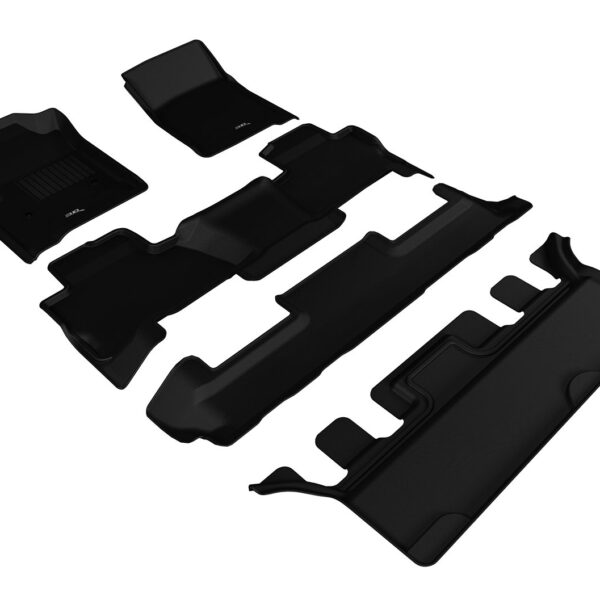 Tapete Kagu 3D MAXpider L1CH06801509 Negro Ajuste Personalizado para Chevrolet Tahoe 7 Asientos 2015-2020 Filas R1 R2 R3