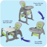 Silla Alta Badger Basket Envee II 93701 Convertible en Mesa y Silla Gris Verde
