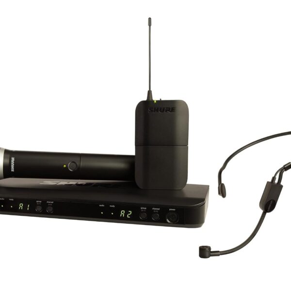 Shure BLX1288/P31 Kit de audio inalámbrico de doble canal, banda H10 (542-572 MHz) - Receptor BLX88, micrófonos de mano