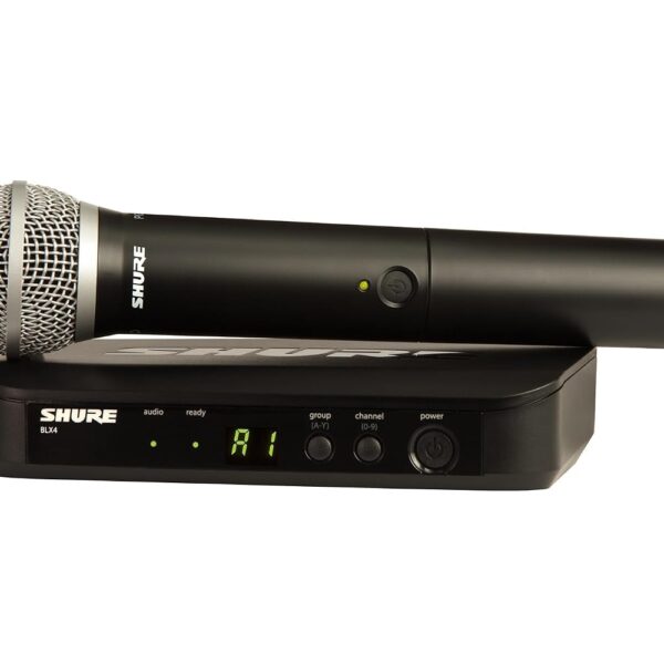 Sistema de micrófono inalámbrico Shure BLX24/PG58 - Vida de batería de 14 horas, rango de 300 pies, UHF | Incluye micróf