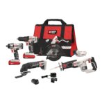 PORTER-CABLE Kit combinado de 6 herramientas de 20 V MAX* Juego de taladro inalámbrico, destornillador de impacto, sierr