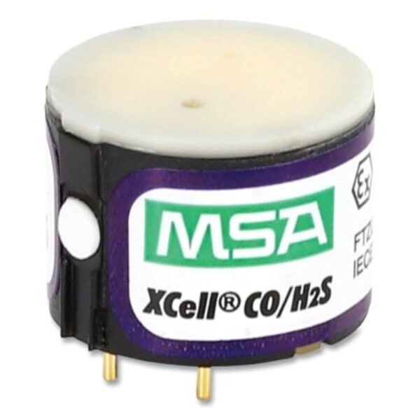 MSA 10106725 Sensor XCell de repuesto de dos tox (sulfuro de hidrógeno y monóxido de carbono) con alarmas 10/1700 ppm pa