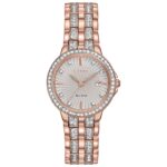 Reloj Citizen Eco-Drive EW2348-56A Silueta Cristal Acero Inoxidable Tono Dorado Rosa para Mujer