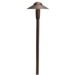 Luz de Camino LED Kichler 15870AZT30R Cúpula Bronce Texturizado 6 Pulgadas 3000K